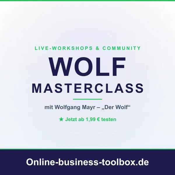 WOLF MASTERCLASS: die Wissens-Ressource für dein Online-Business